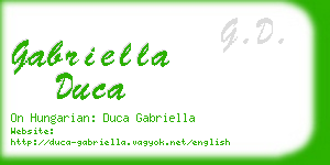 gabriella duca business card